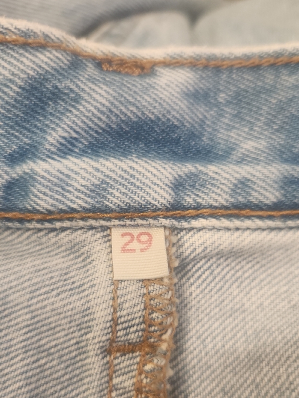 Levi's Light Blue Denim Maxi Skirt Button Fly Raw Hem - Picture 13 of 13